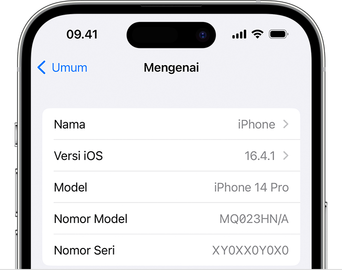 Cara lihat imei di ios Apple